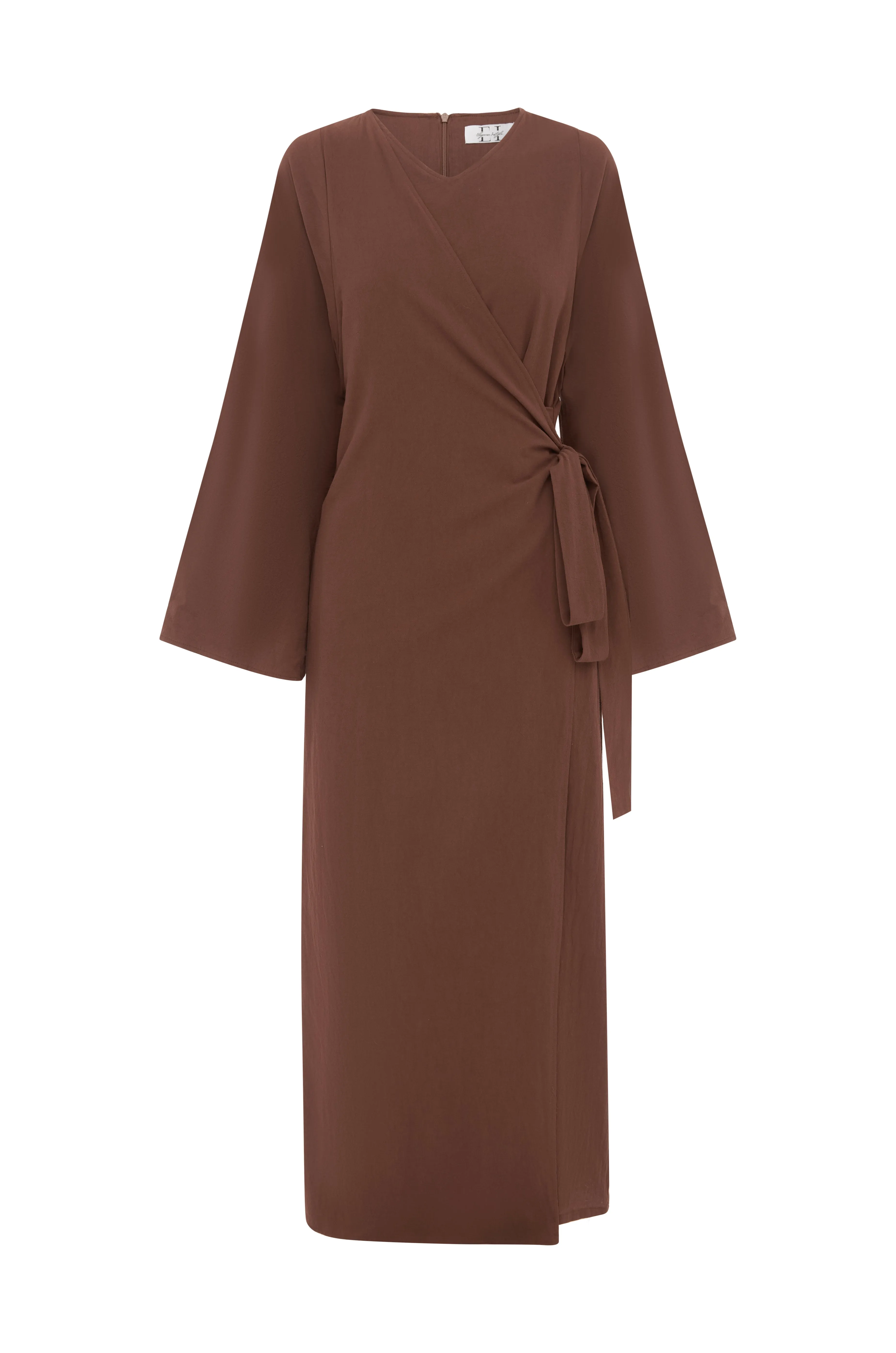 ‘DÜNYA’ Wrap Dress - Mahogany