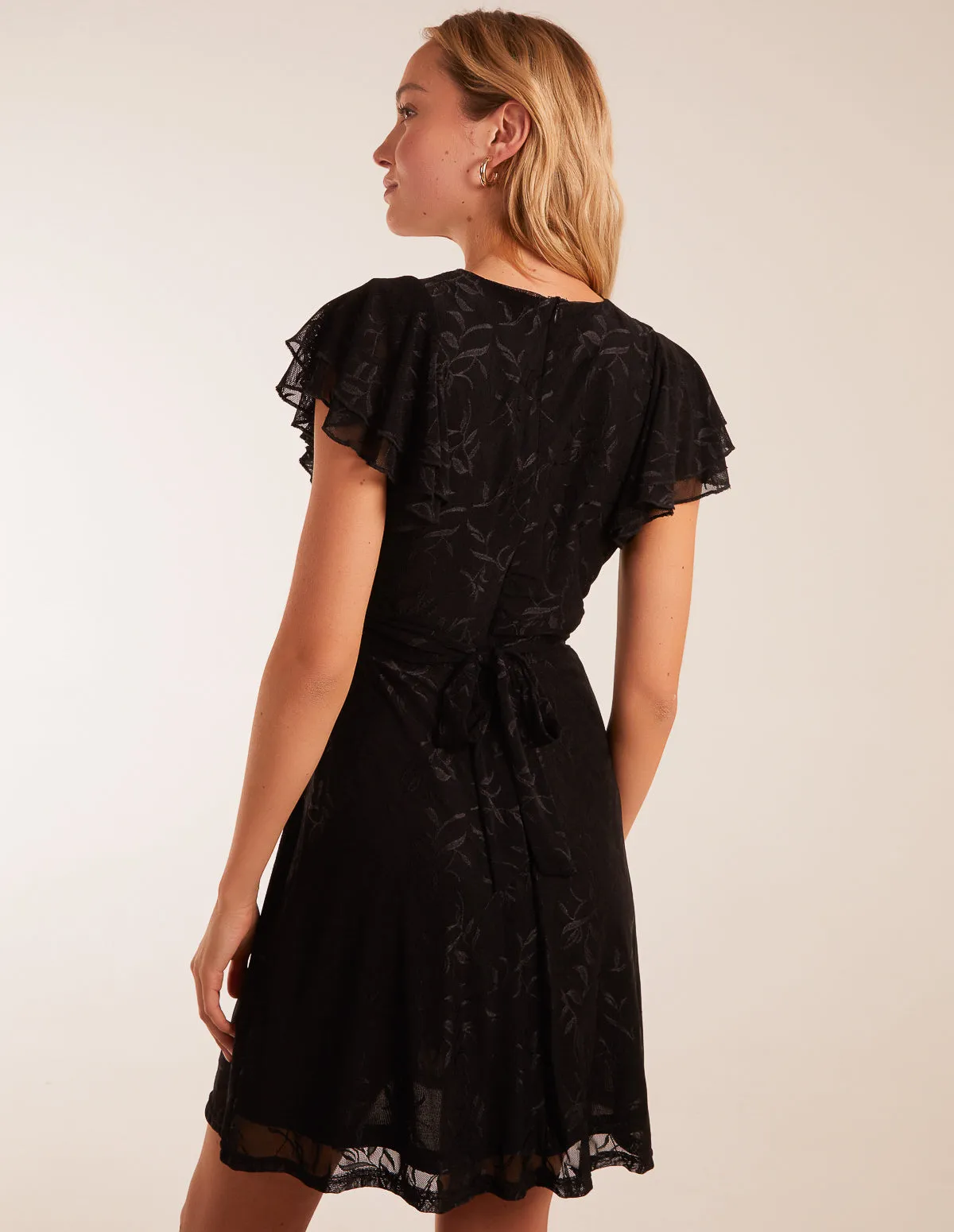 Double Frill Wrap Dress