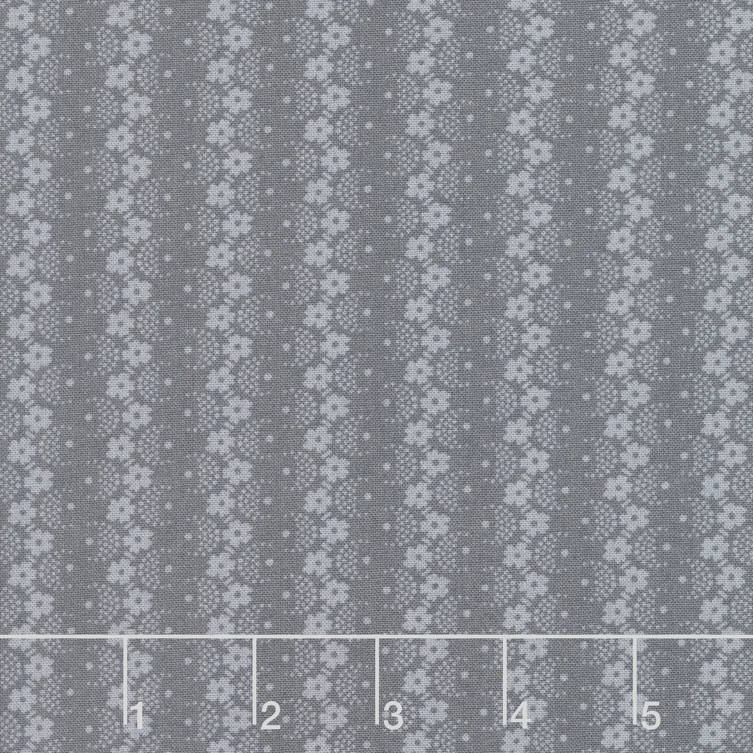 Dove - Tumbling Flowers Coal Yardage