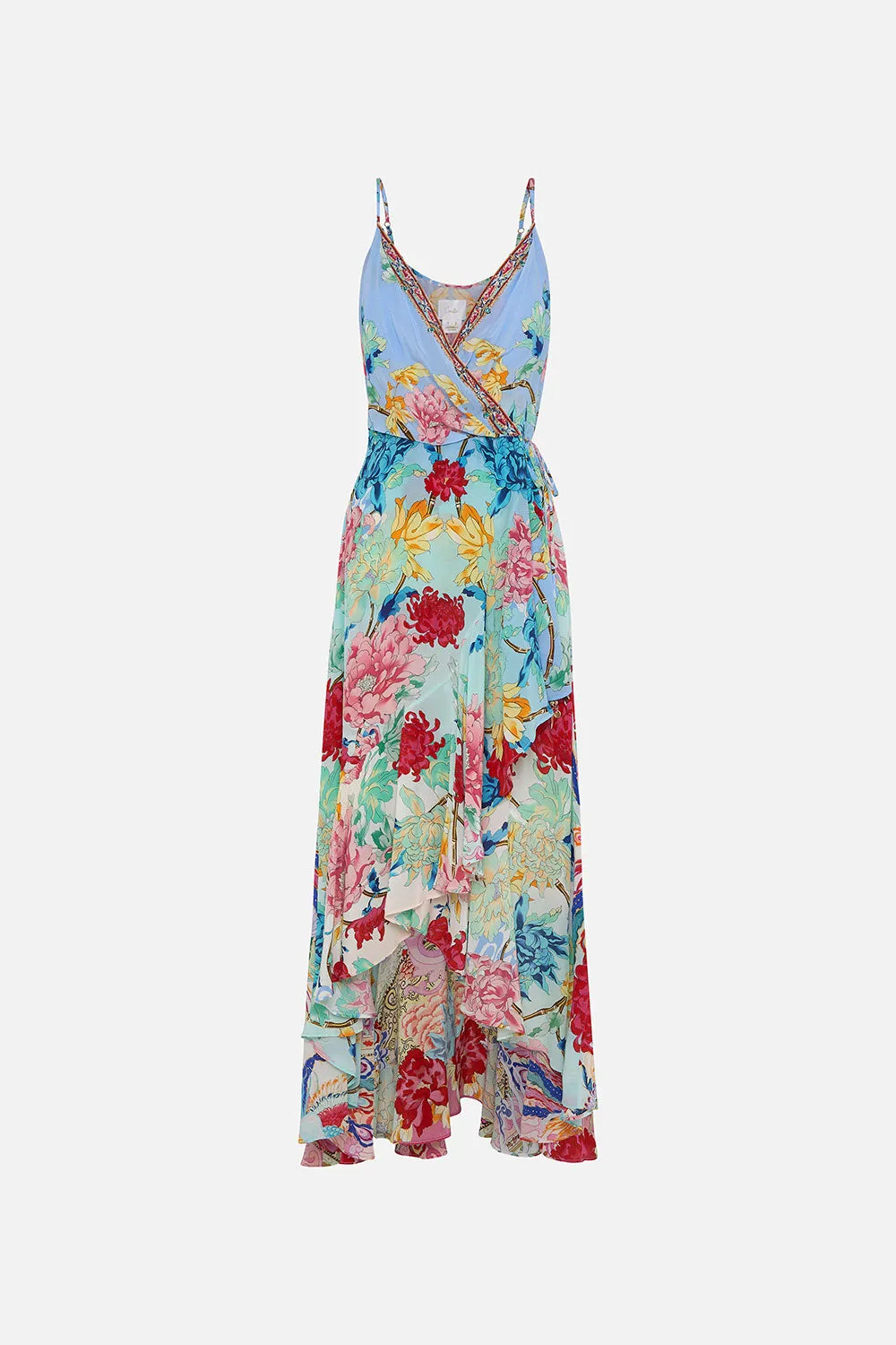 DRAPED FRONT WRAP DRESS GO STAG