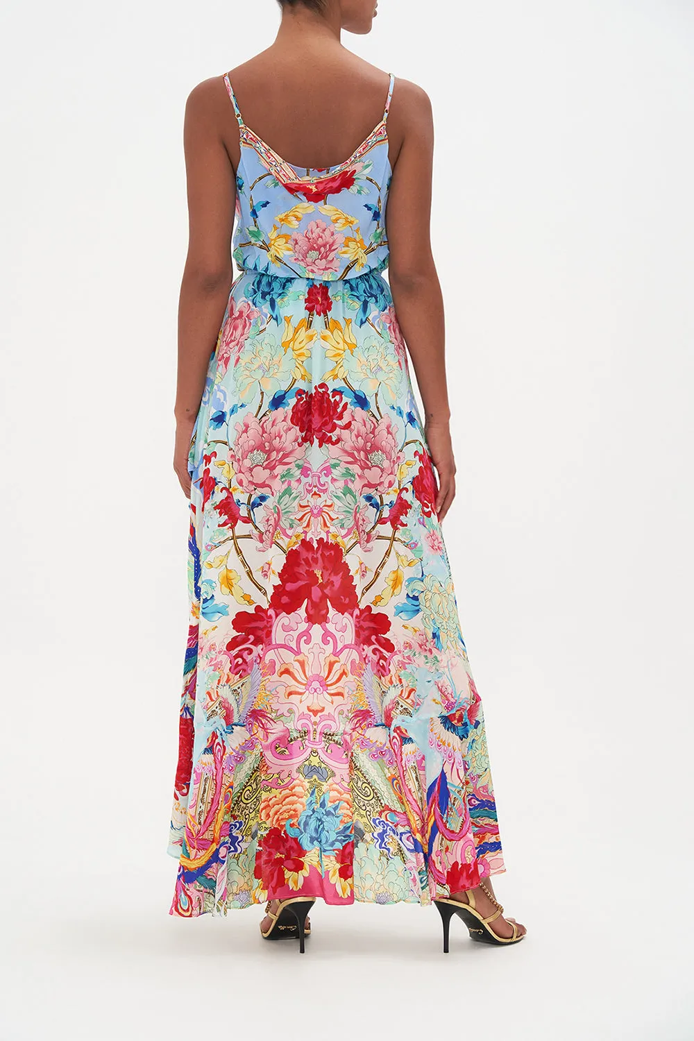DRAPED FRONT WRAP DRESS GO STAG