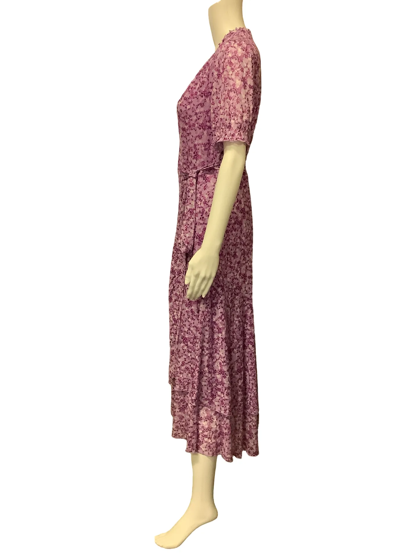 Draper James Maxi Length Wrap Floral Print Dress Size: S