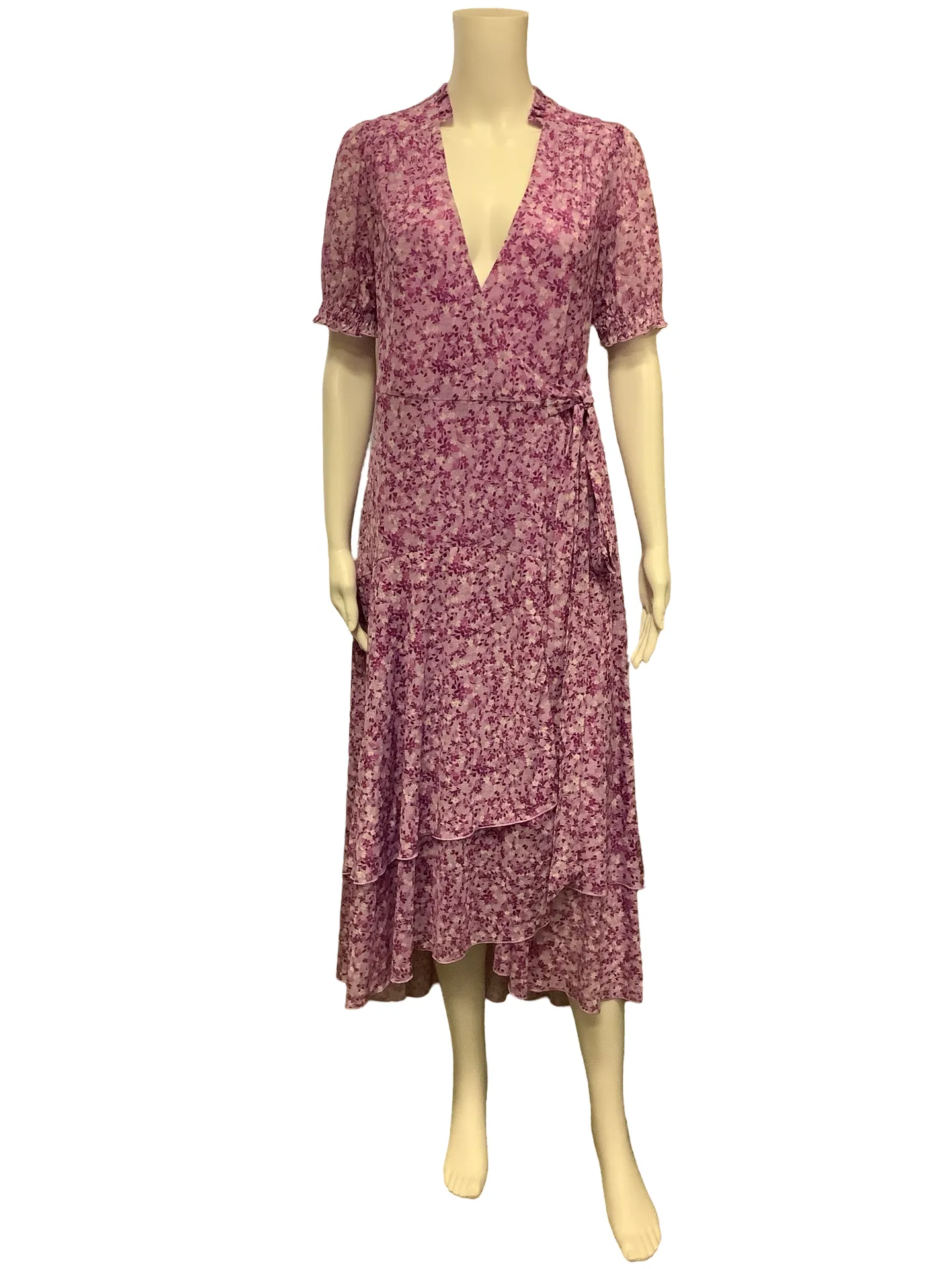 Draper James Maxi Length Wrap Floral Print Dress Size: S