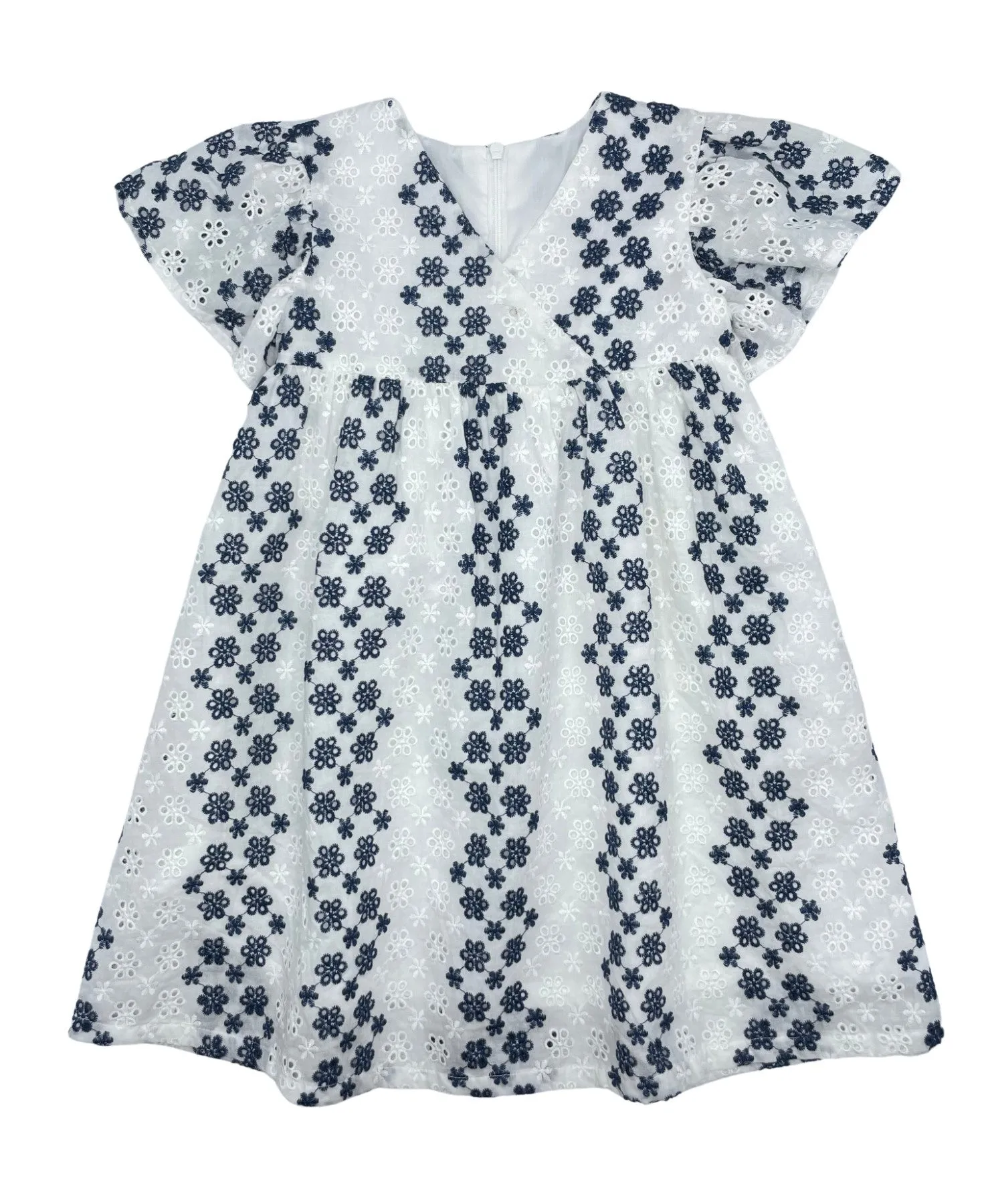 dress eyelet wrap - navy