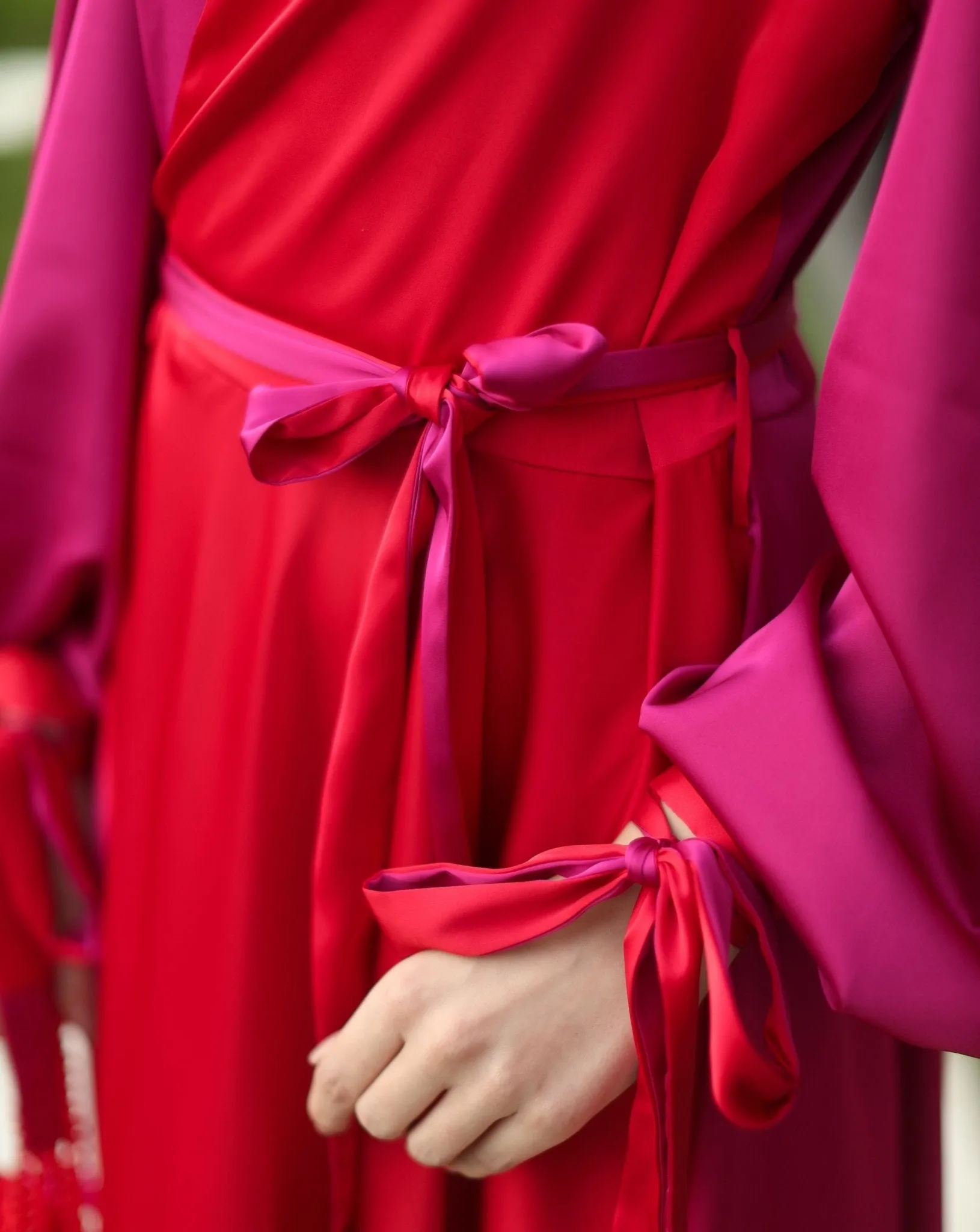 Duo Puff Sleeve Midi Dress