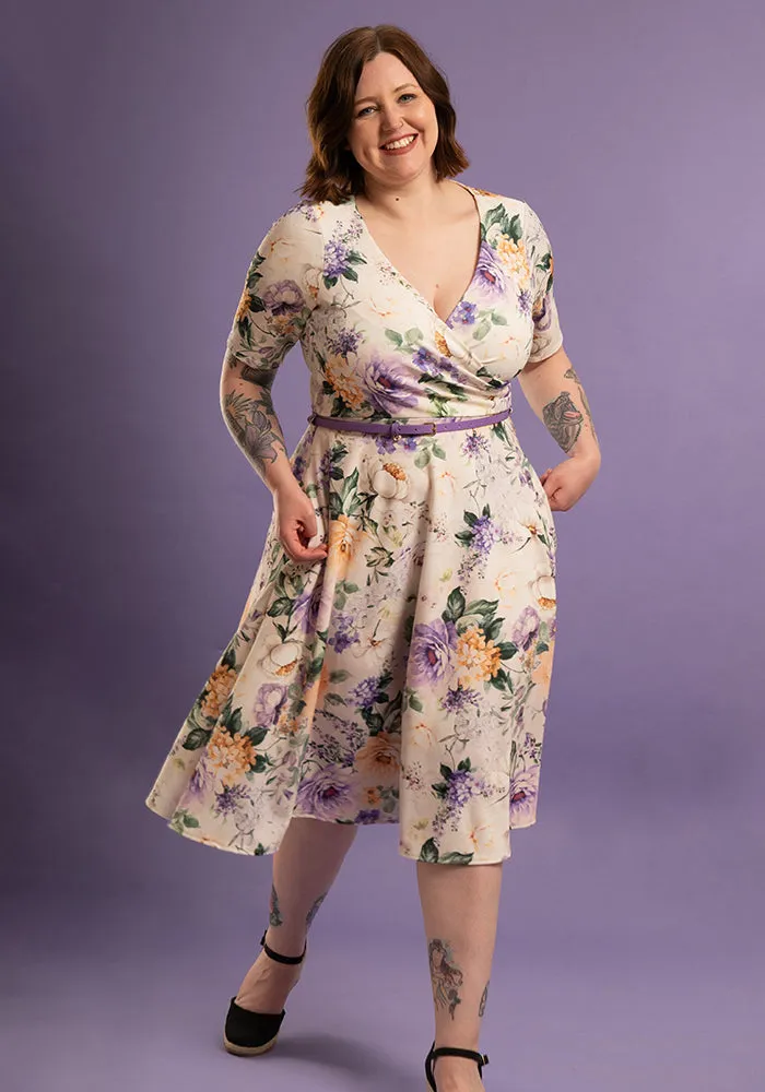 Edna Vintage Floral Print Swing Dress