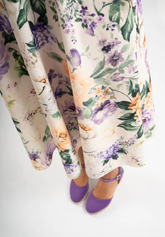 Edna Vintage Floral Print Swing Dress