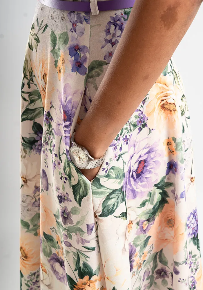 Edna Vintage Floral Print Swing Dress