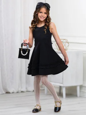 Elegant Ruffled Tier & Bow Accent Dress by Kids Couture