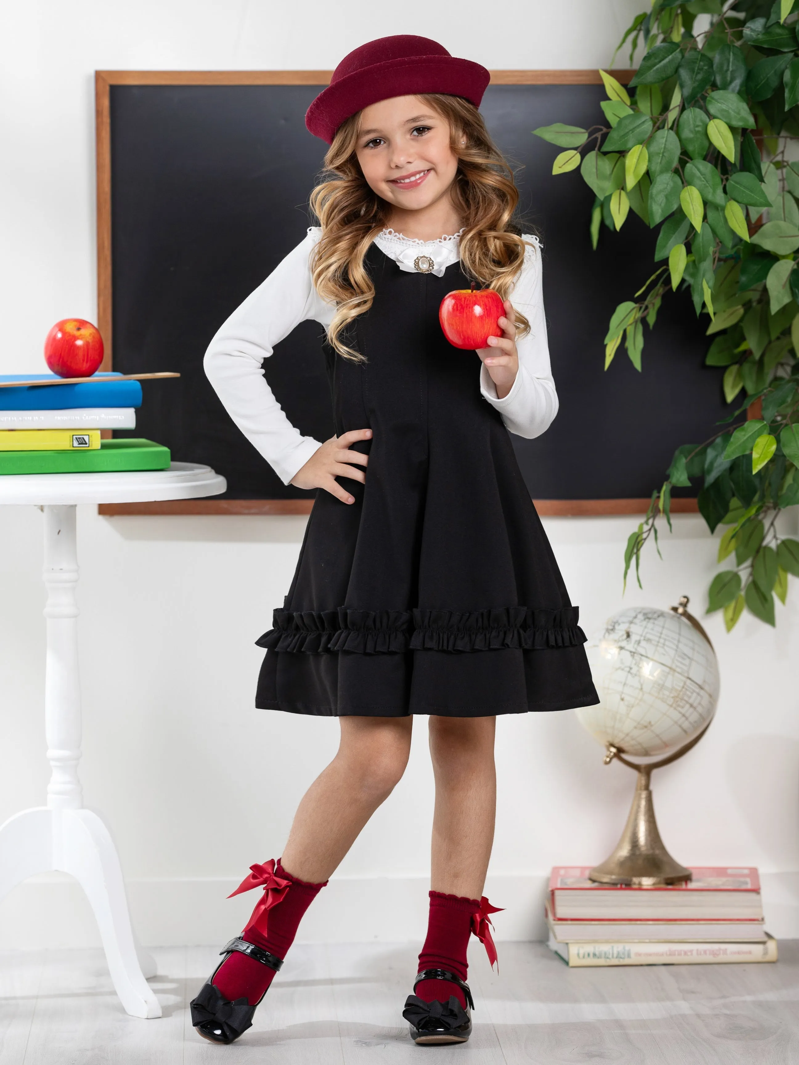 Elegant Ruffled Tier & Bow Accent Dress by Kids Couture