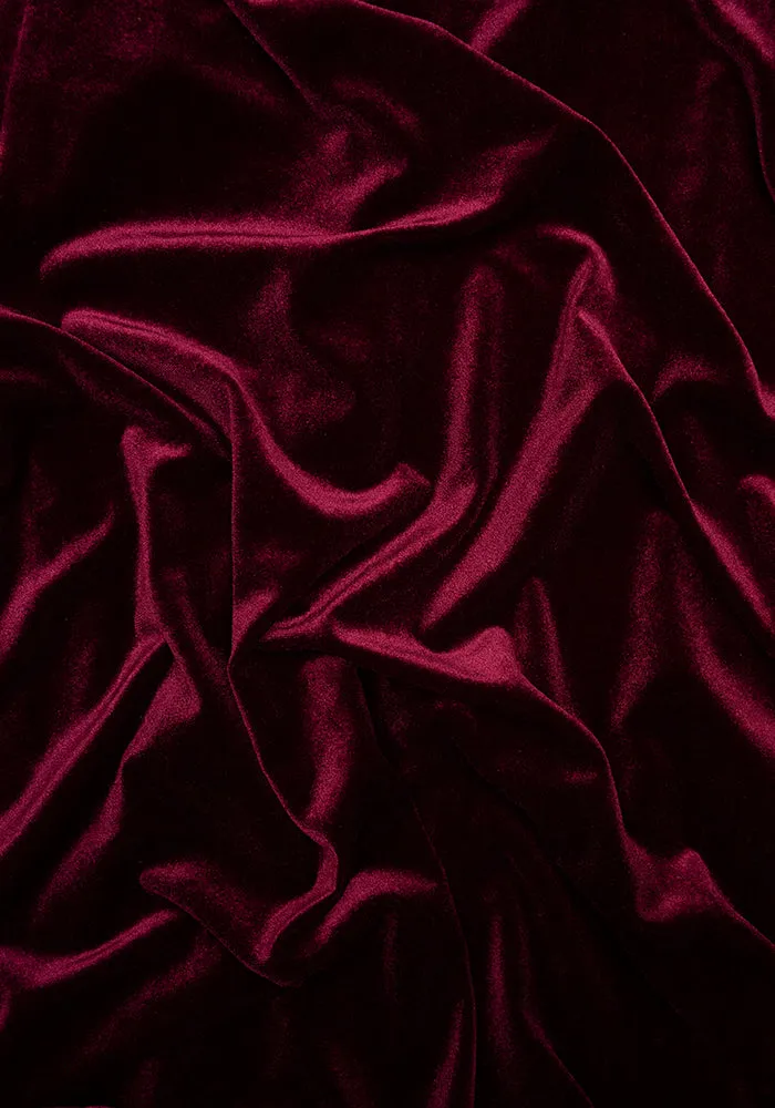 Elfin Wine Velvet Swing Dress