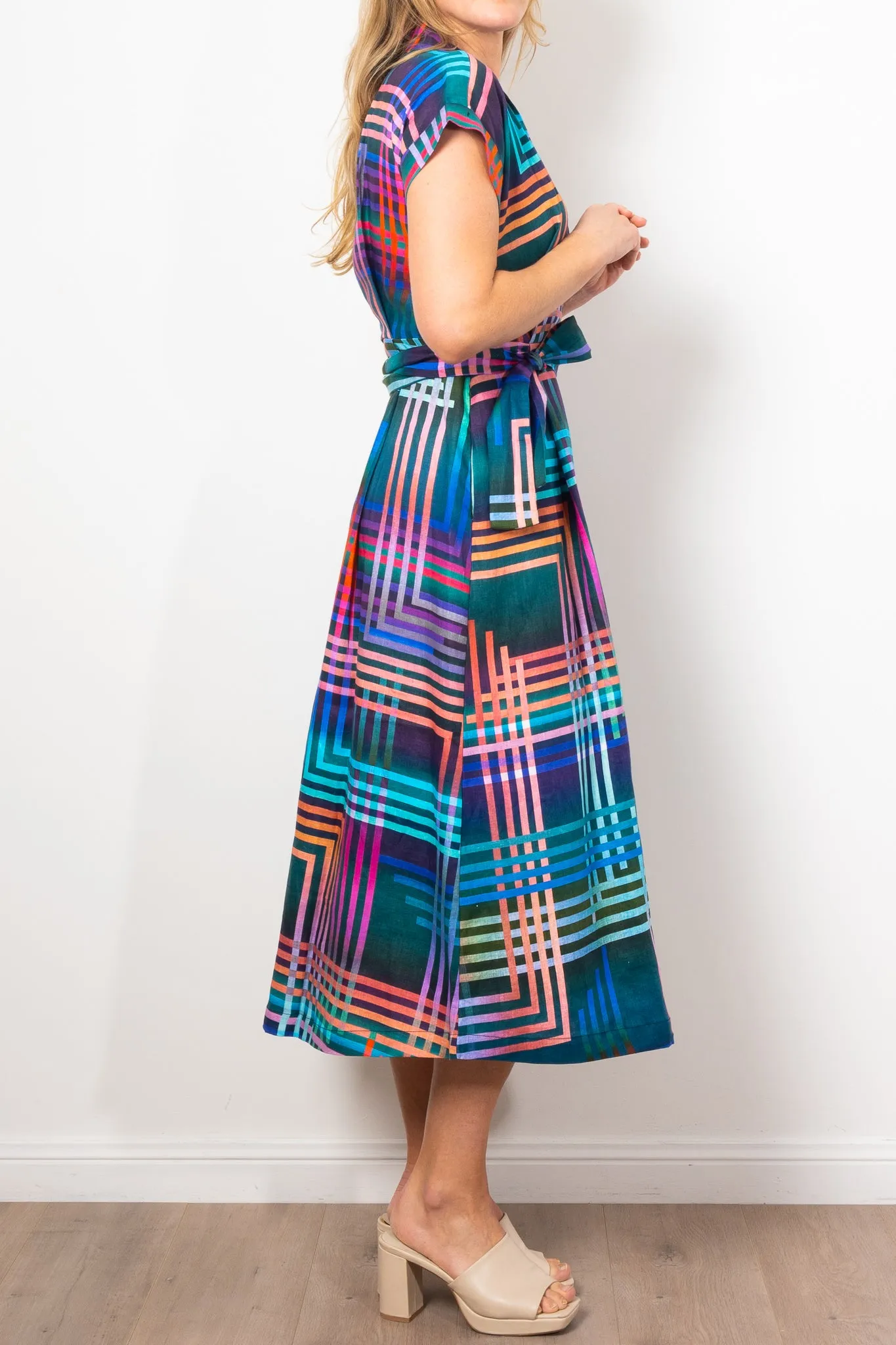 ELK Minnen Wrap Dress Navy Ligheten