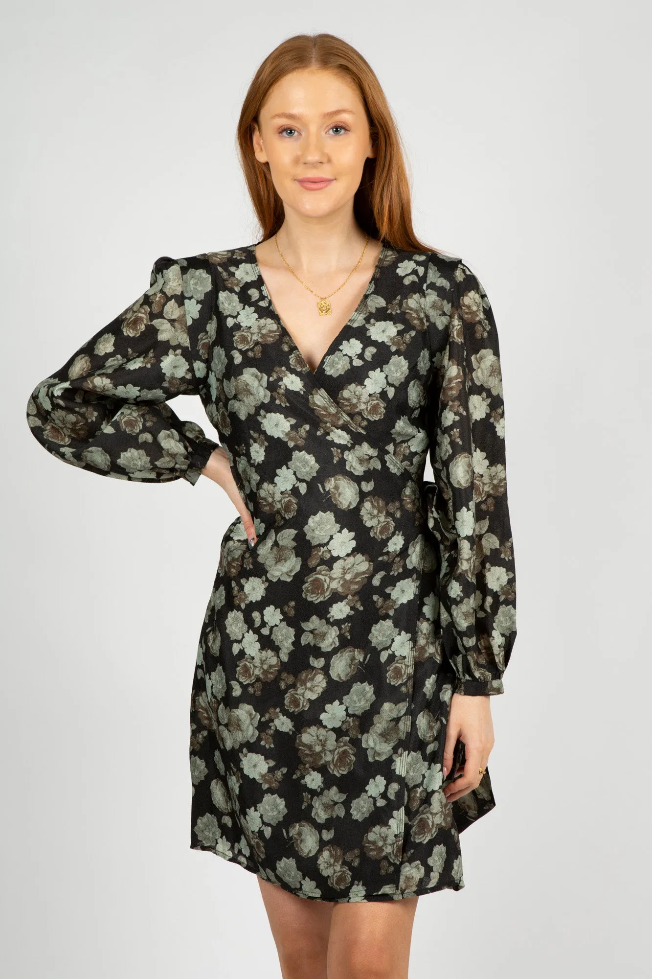 Ellea Wrap Dress - Black