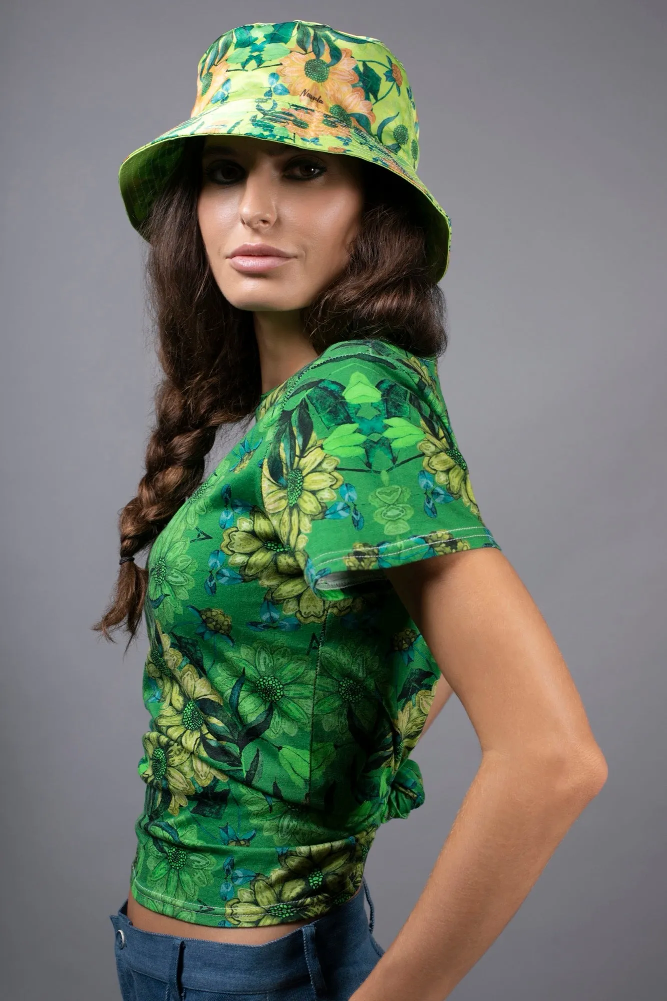 EMERALD GREEN FLORAL T-SHIRT
