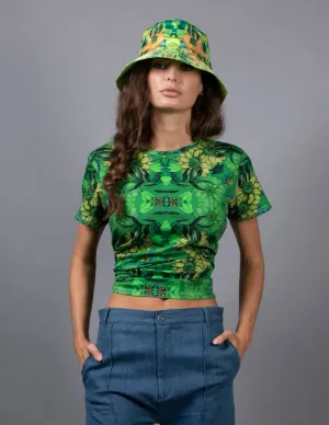 EMERALD GREEN FLORAL T-SHIRT