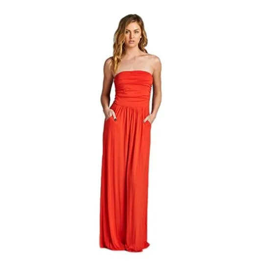 Europe Women Strap Casual Pocket Dress