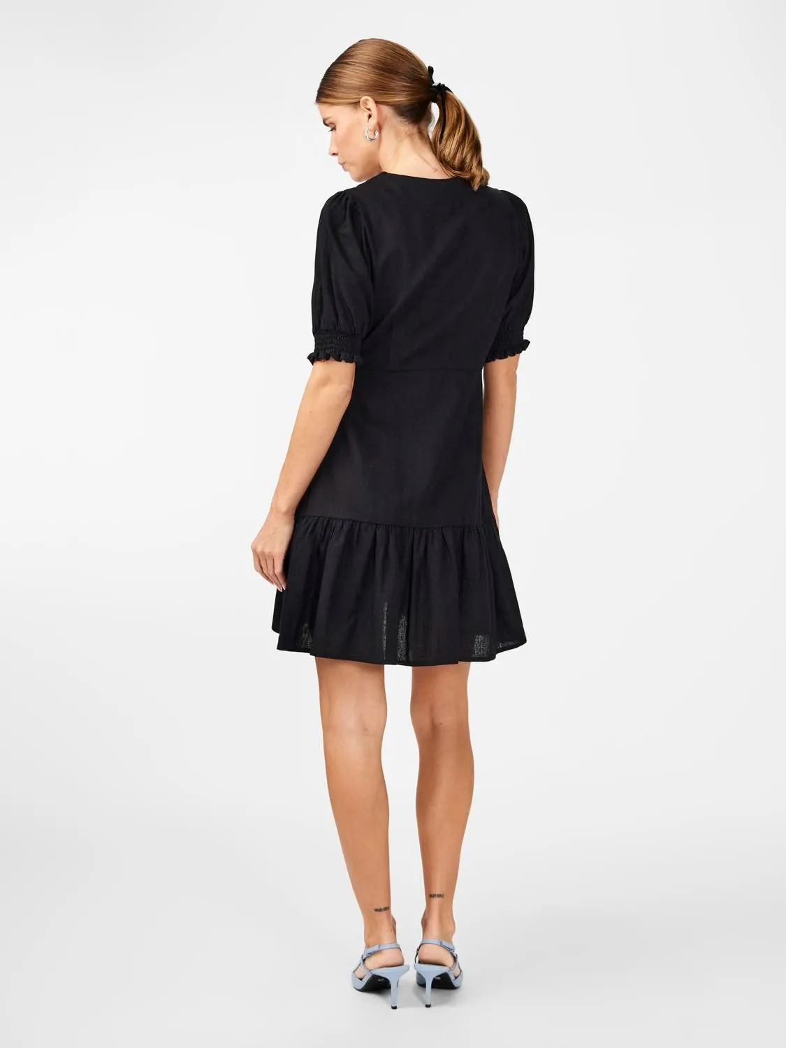 Flaxy Ss Wrap Dress - Black
