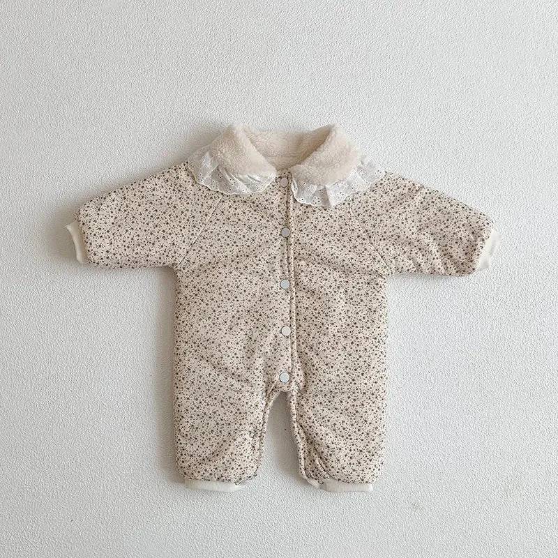Fleece-Lined Baby Rompers