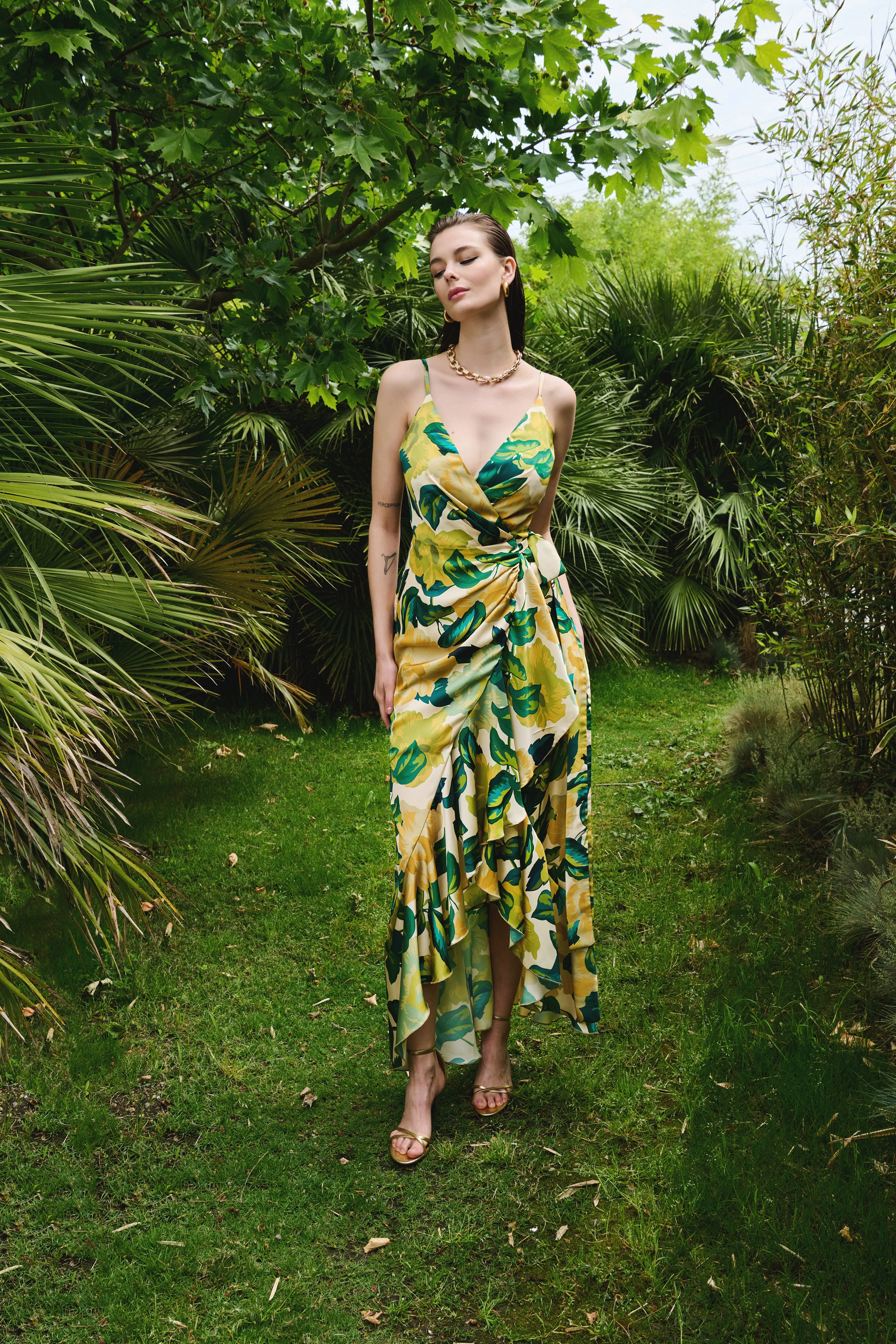 Floral Elegance Wrap Dress