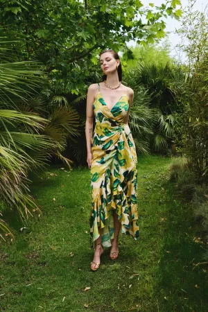 Floral Elegance Wrap Dress