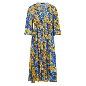 Floral Empire Line Midi Dress