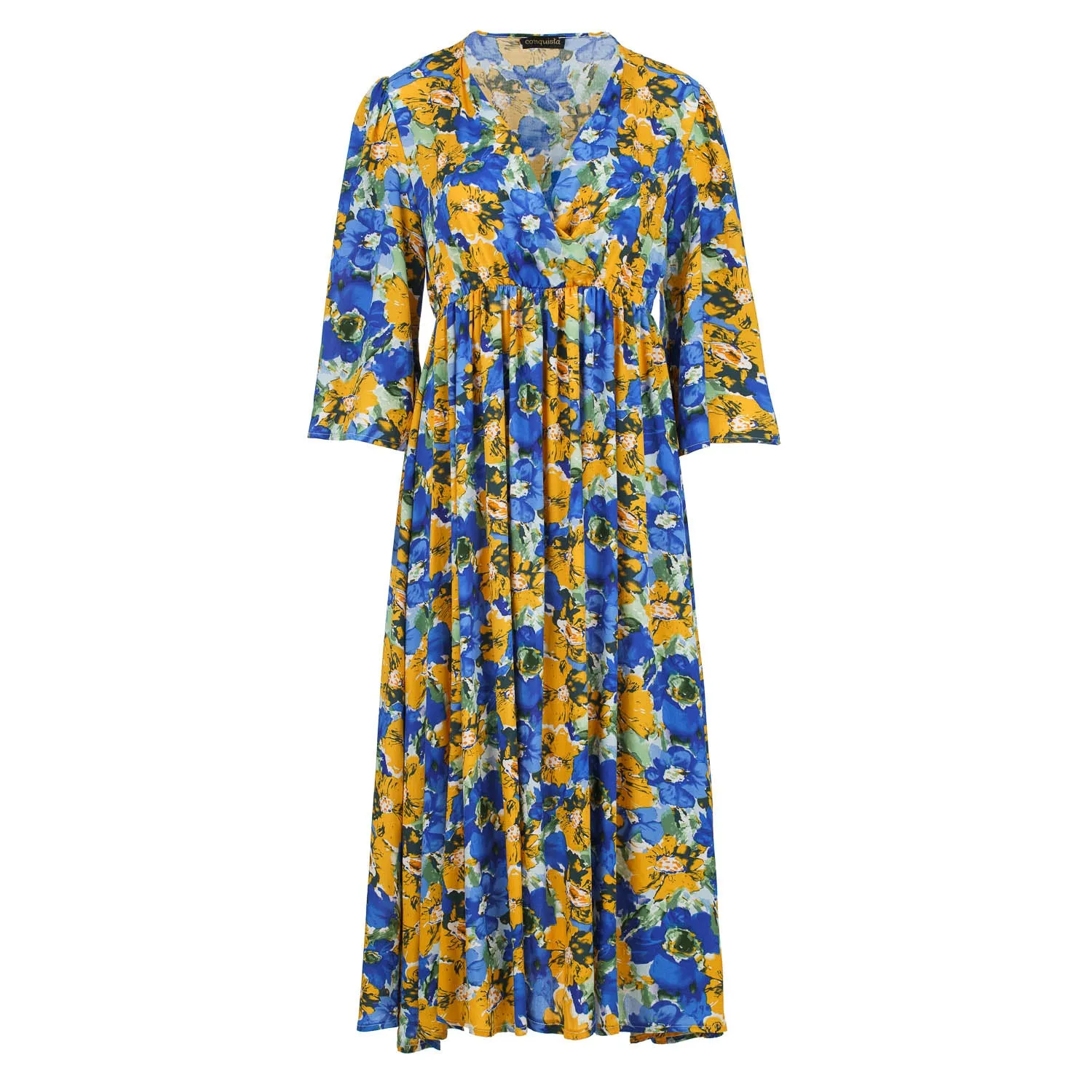 Floral Empire Line Midi Dress