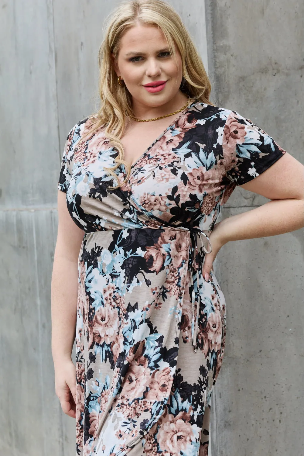 Floral Maxi Wrap Dress