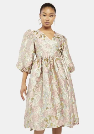 Floral Spectrum Wrap Dress