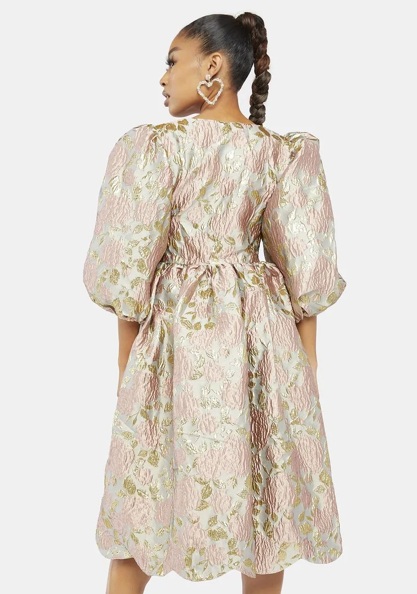Floral Spectrum Wrap Dress