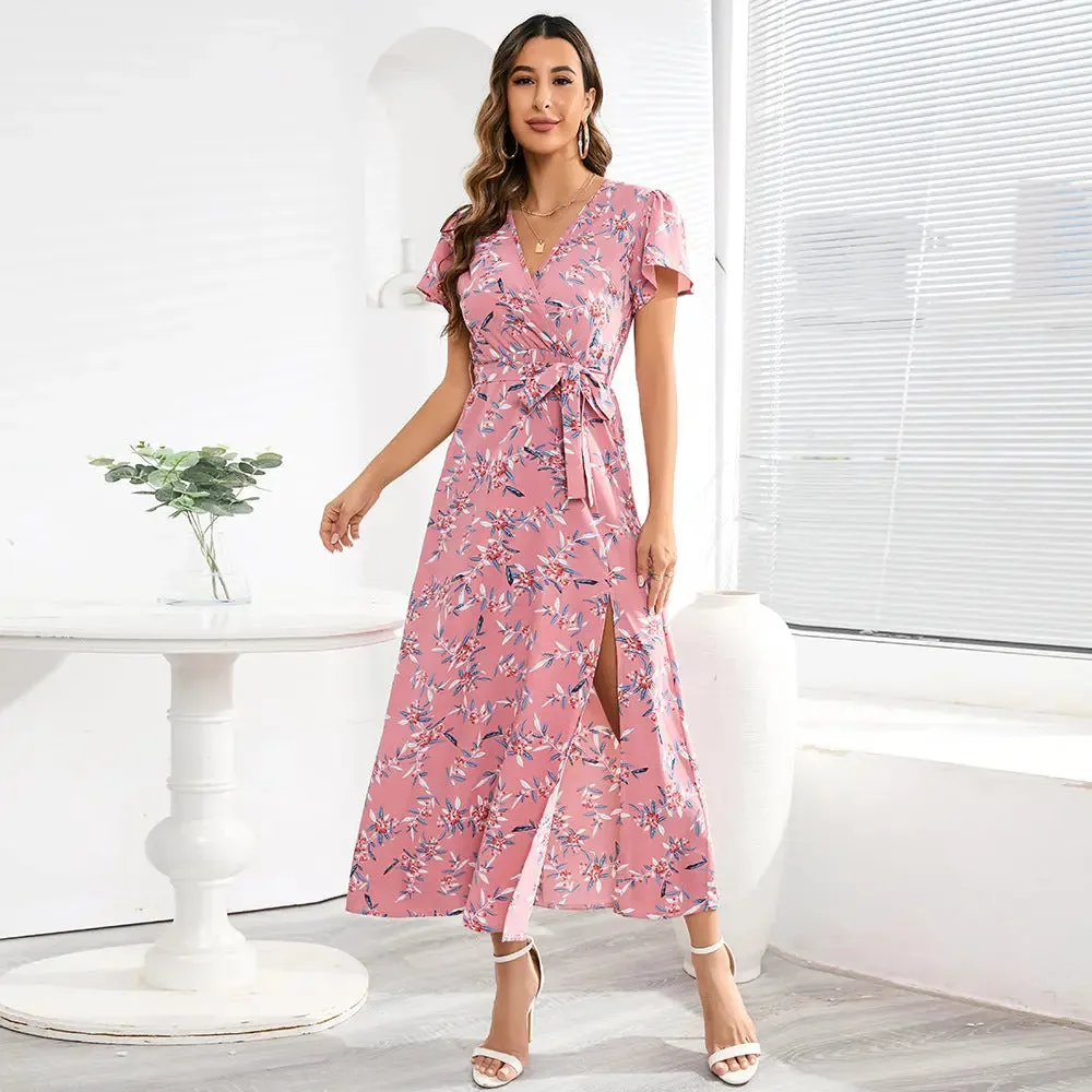 Floral Wrap Maxi Dress