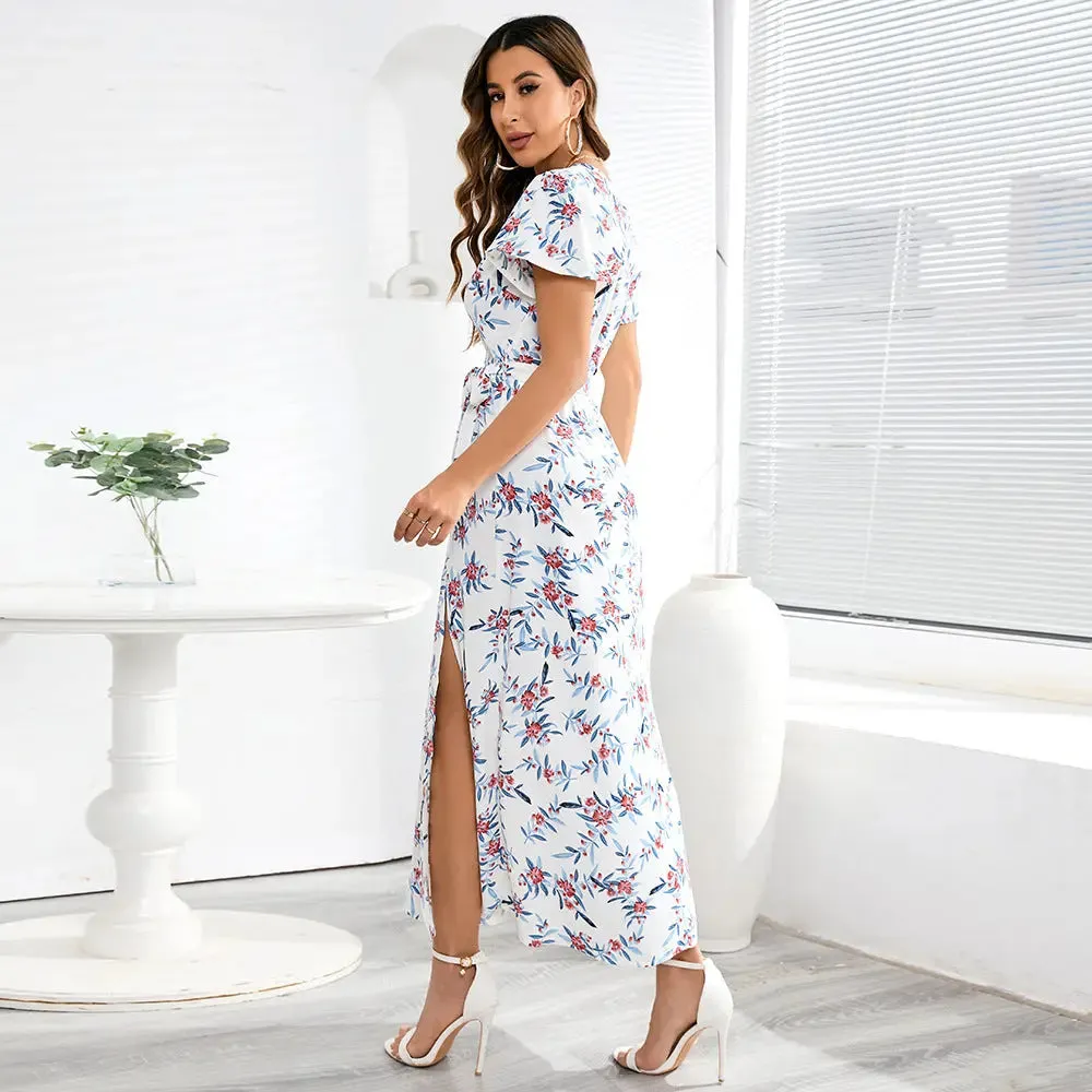Floral Wrap Maxi Dress
