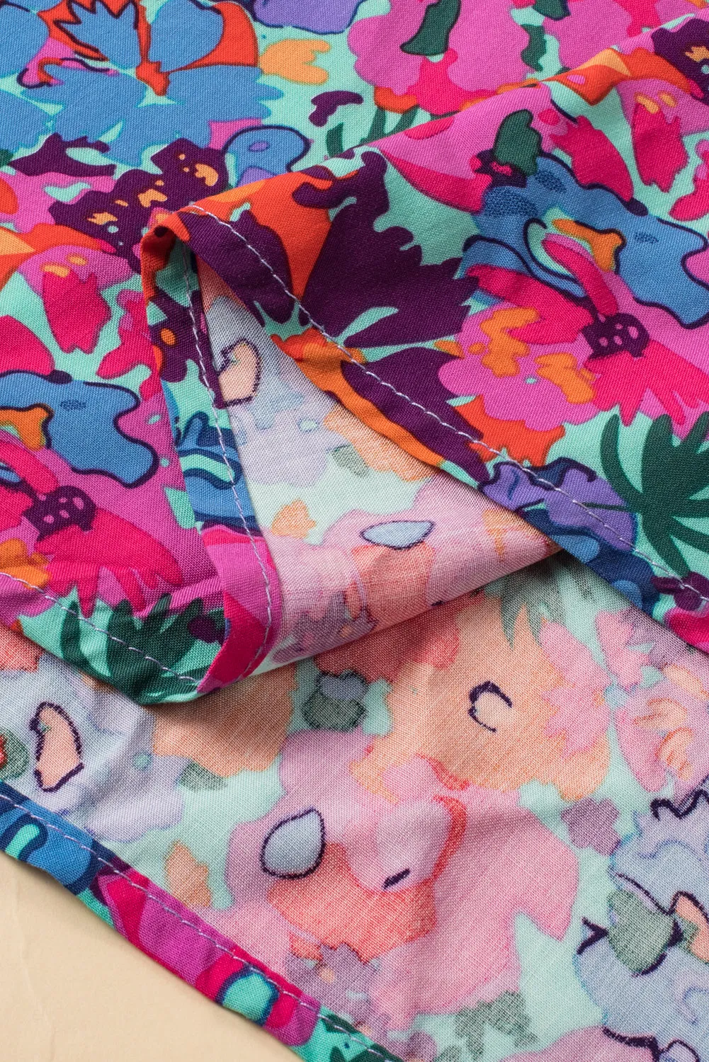 Flutter Sleeve Floral Print Wrap Maxi Dress