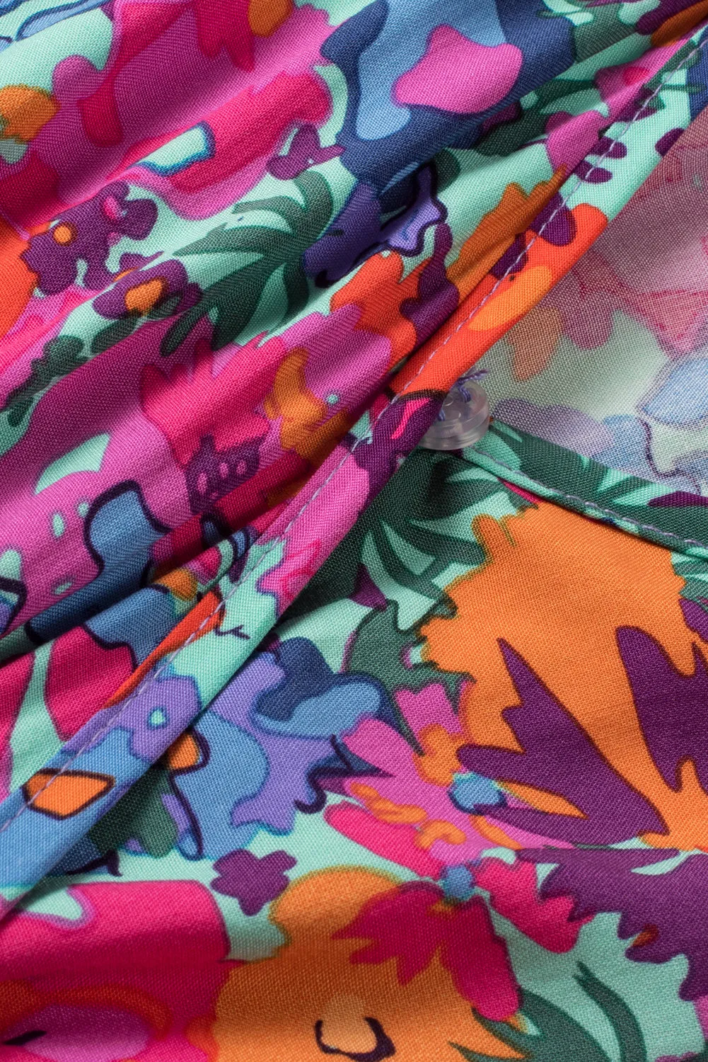 Flutter Sleeve Floral Print Wrap Maxi Dress