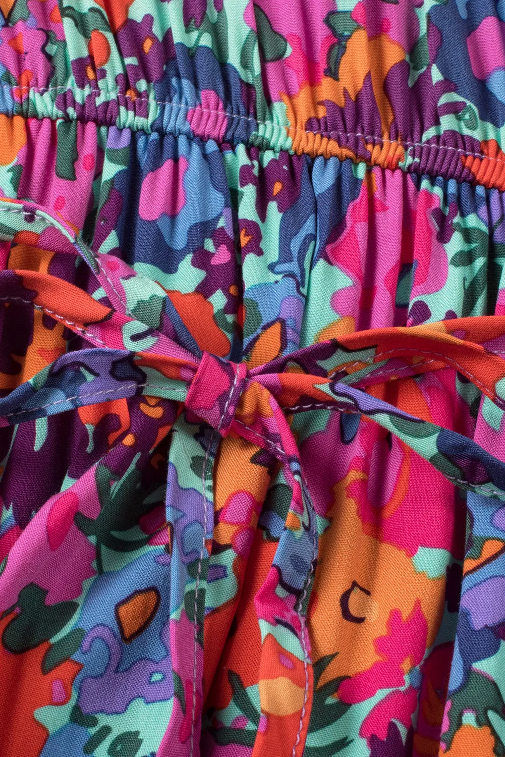 Flutter Sleeve Floral Print Wrap Maxi Dress