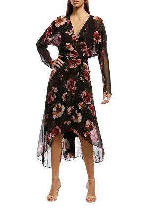 Fragment Midi Wrap Dress