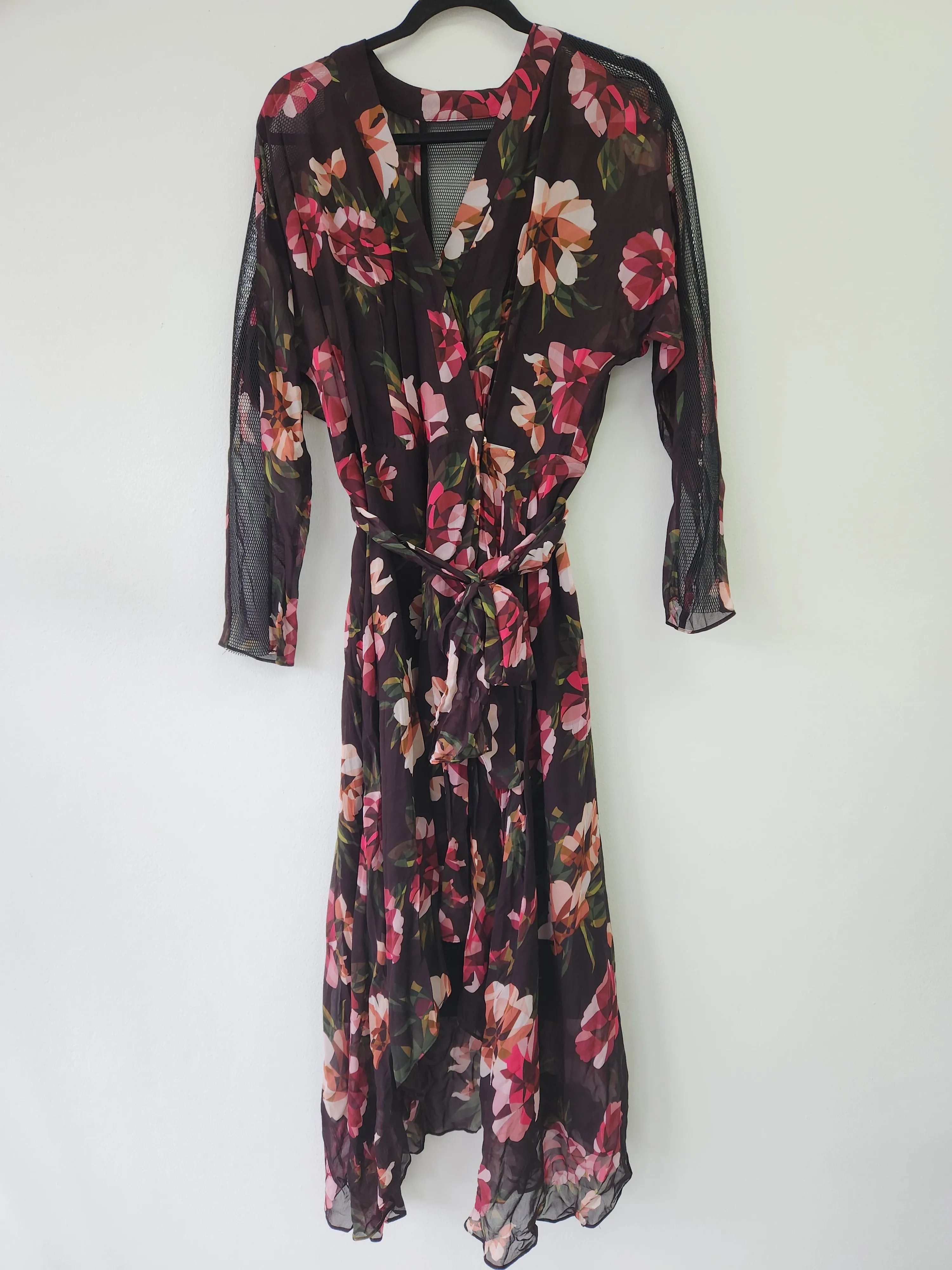 Fragment Midi Wrap Dress