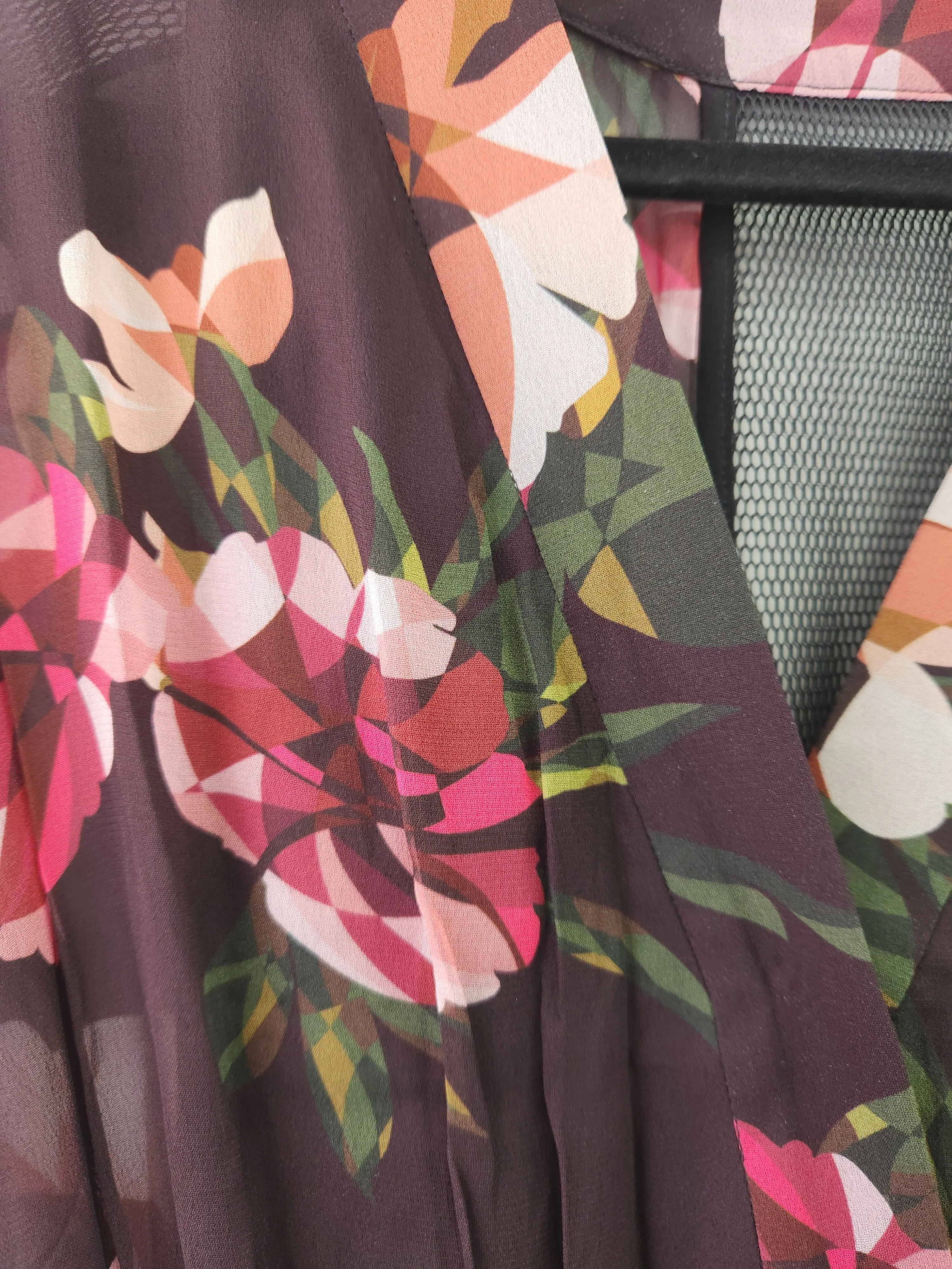Fragment Midi Wrap Dress