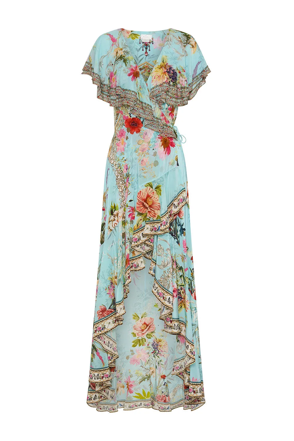 FRILL SLEEVE LONG DRESS A ROYAL STITCH UP