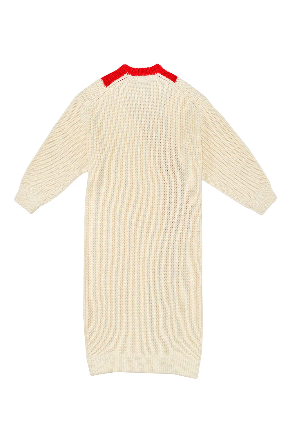 Frosty Intarsia Dress in Ivory Merino