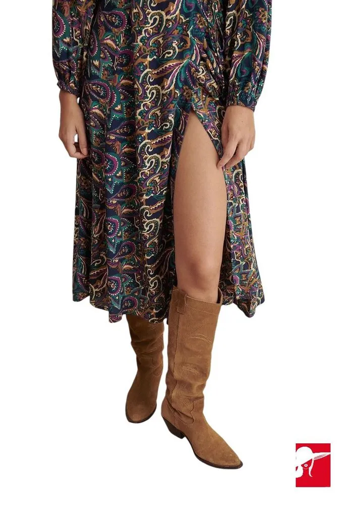 Garance Paris paisley wrap midi dress NEW size M