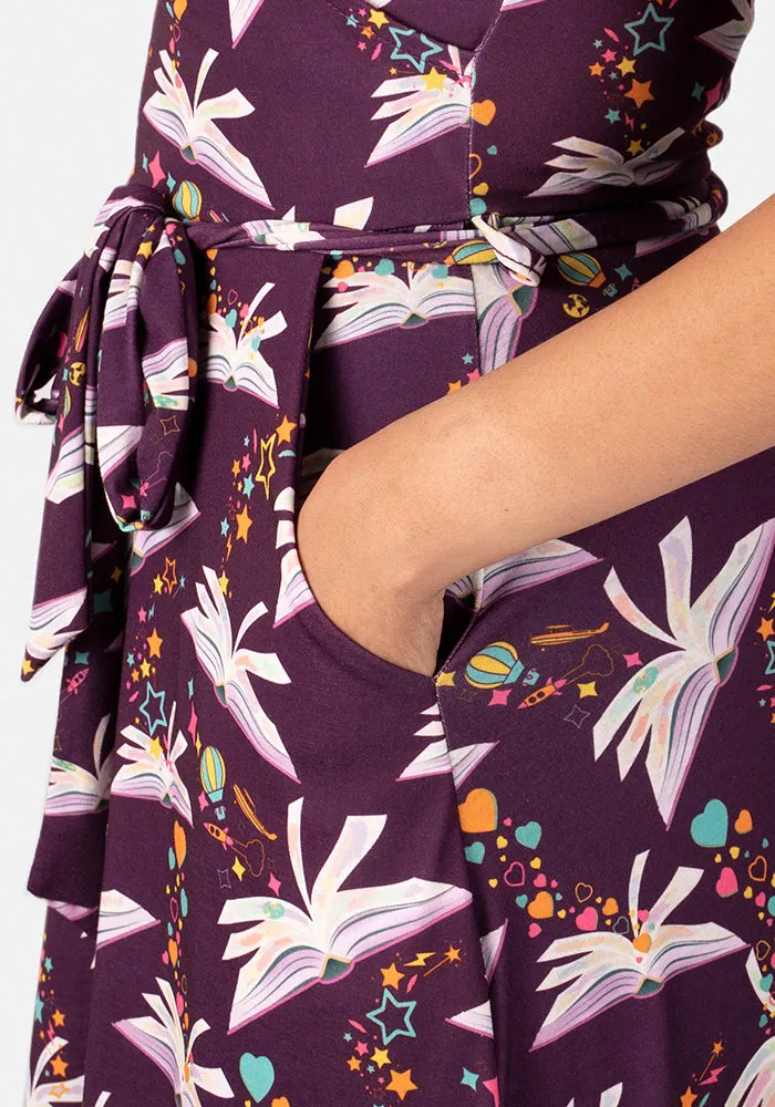 George Story Books Print Midi Dress