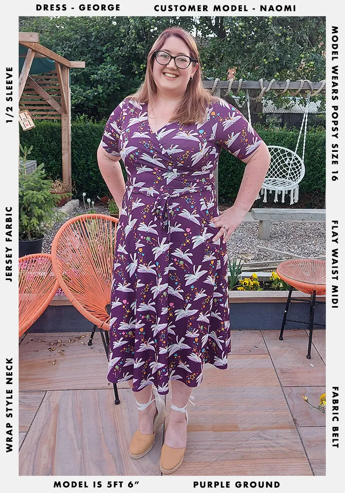 George Story Books Print Midi Dress
