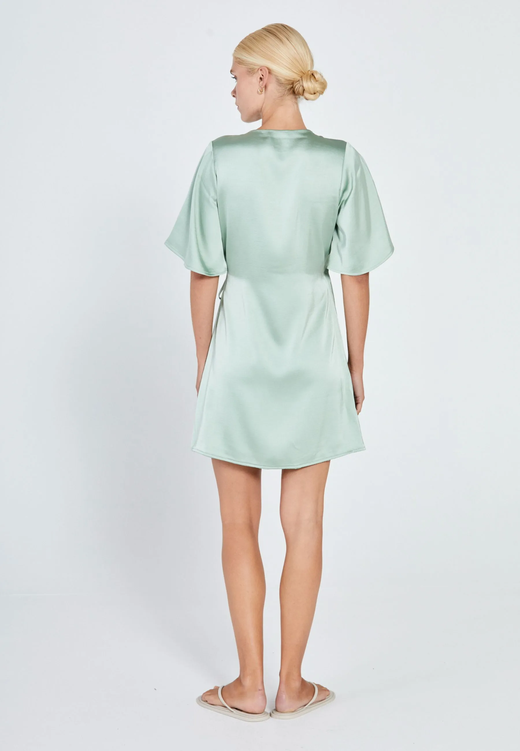 Gili wrap dress - Light olive