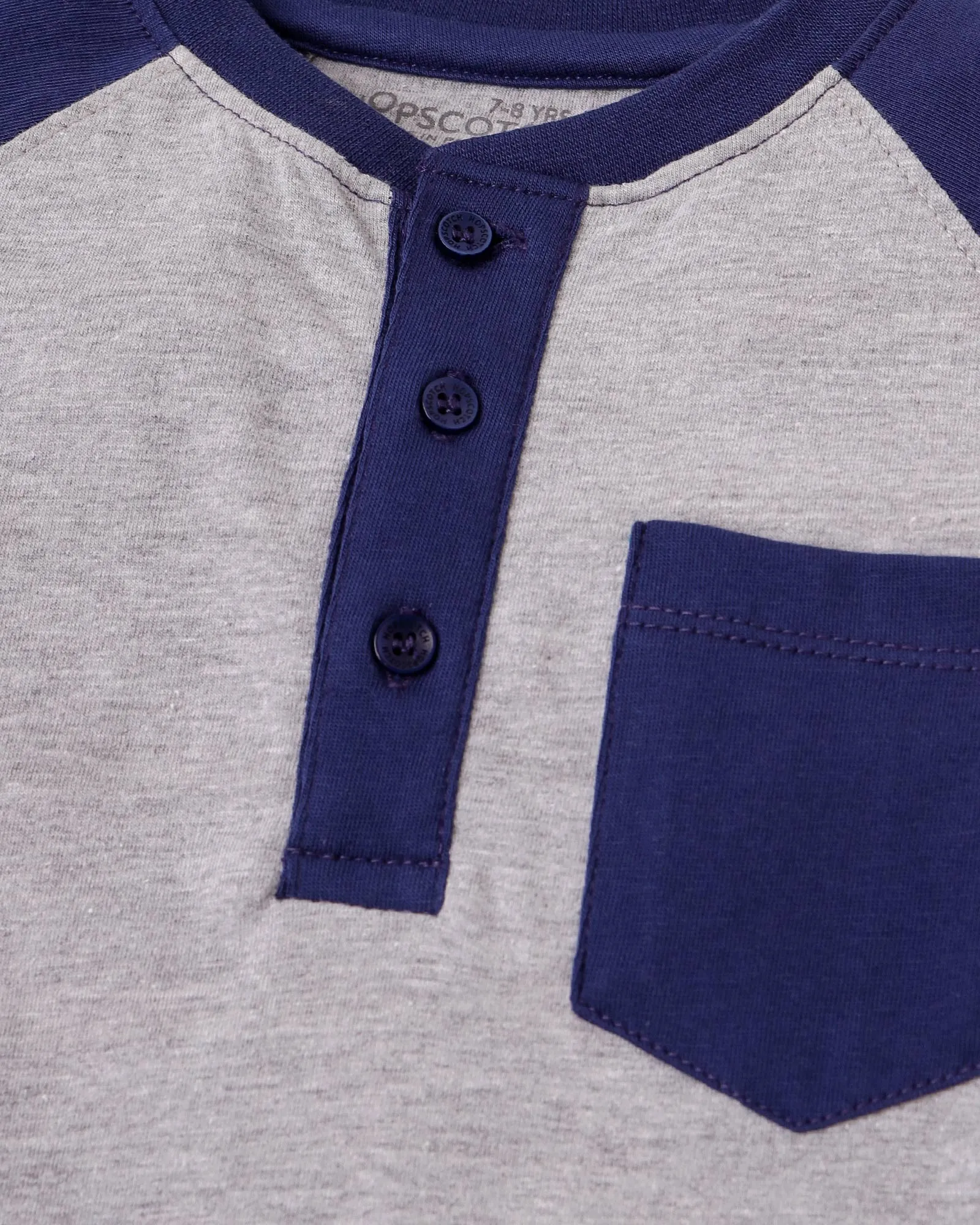 Grey & Blue Henley