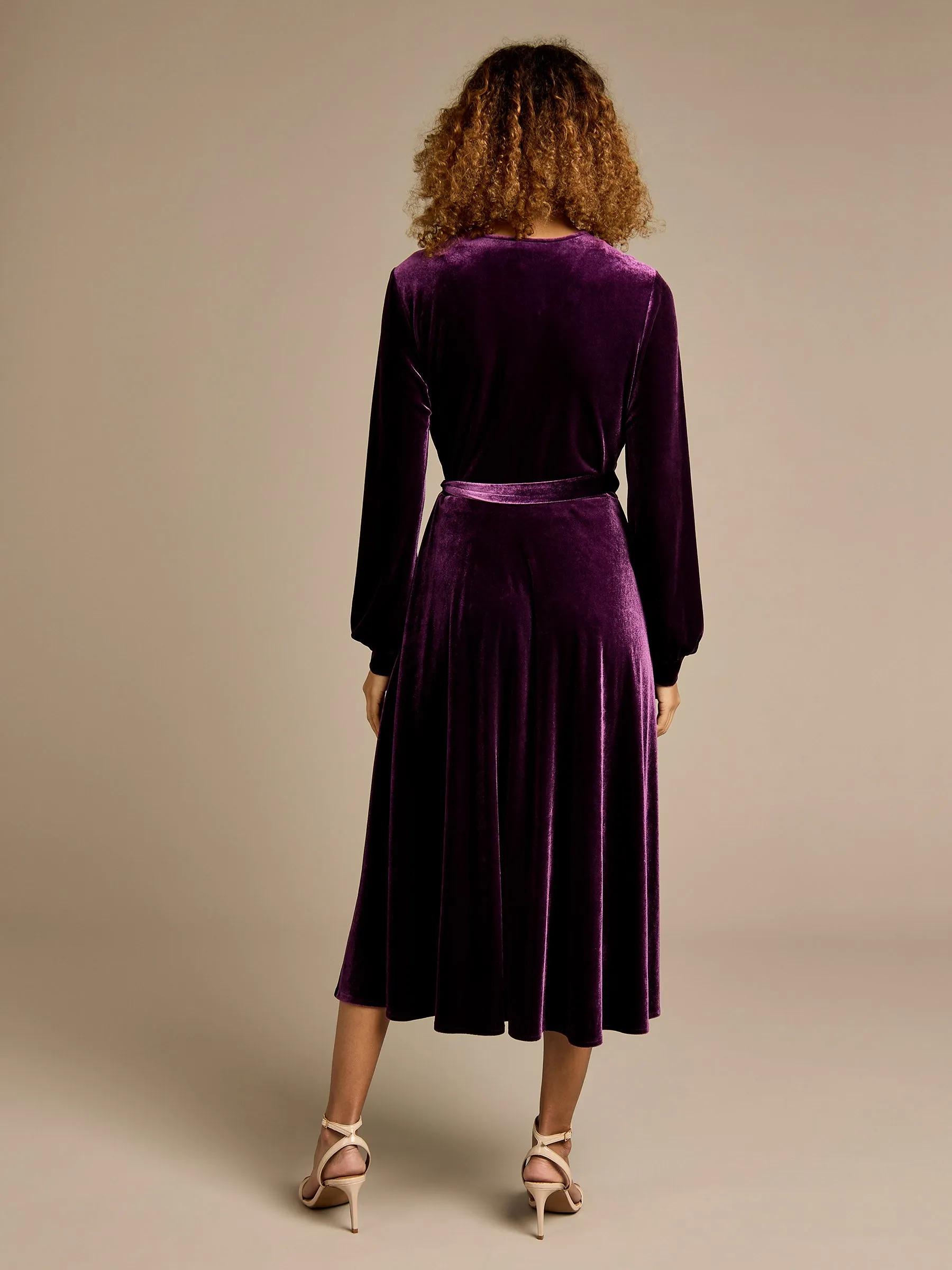 GWD Raya Velvet Wrap Dress