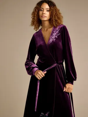 GWD Raya Velvet Wrap Dress