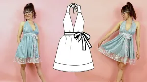 Halter Wrap Dress PDF Pattern Download
