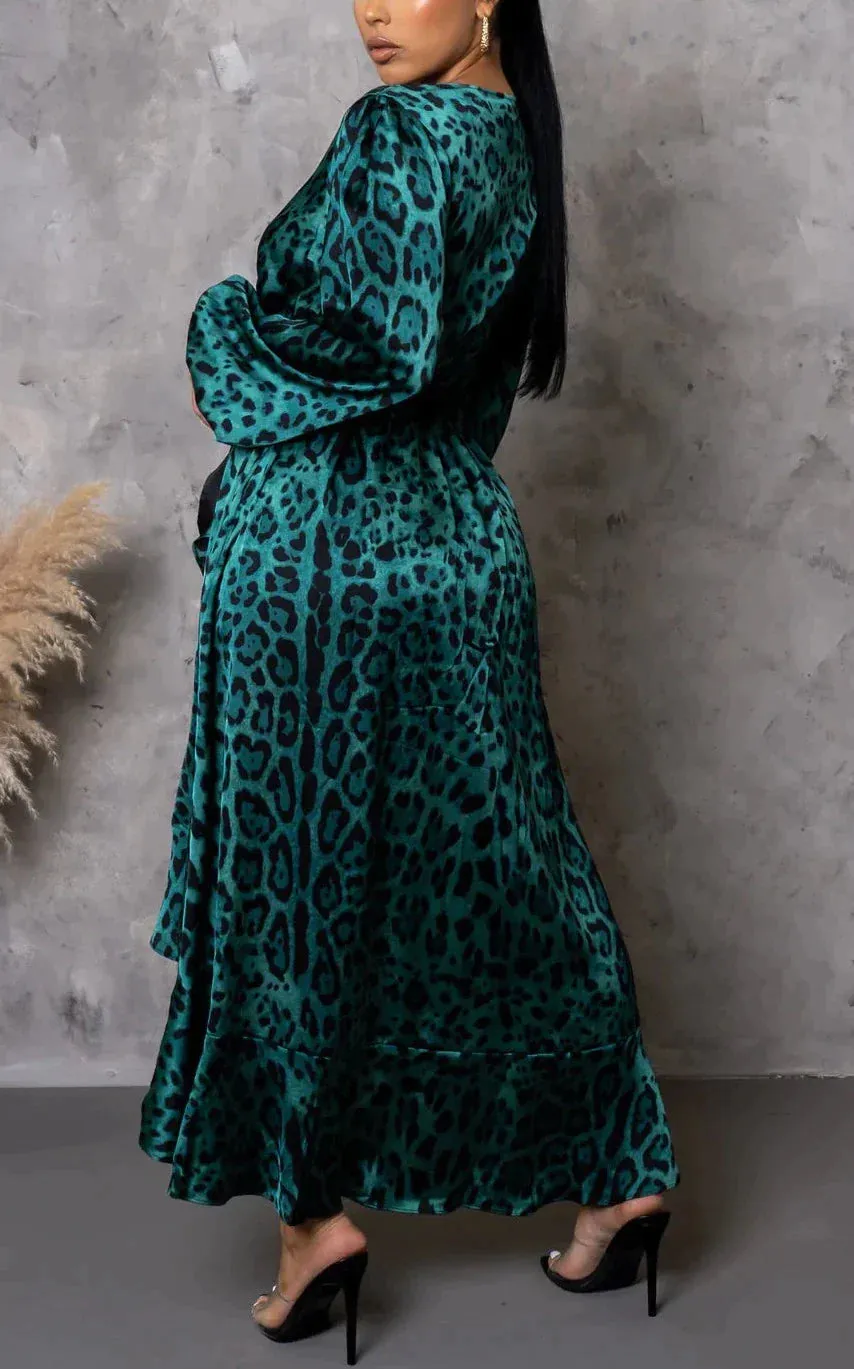 Hi/Lo Ruffled Midi Dress