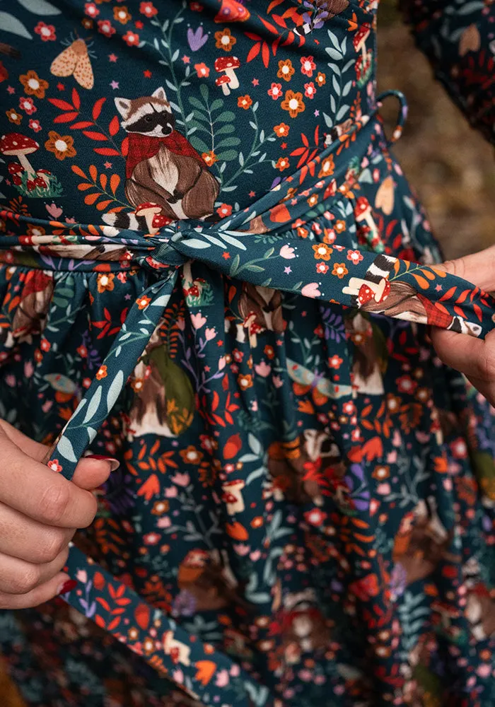 Huxley Foraging Racoons Print Dress