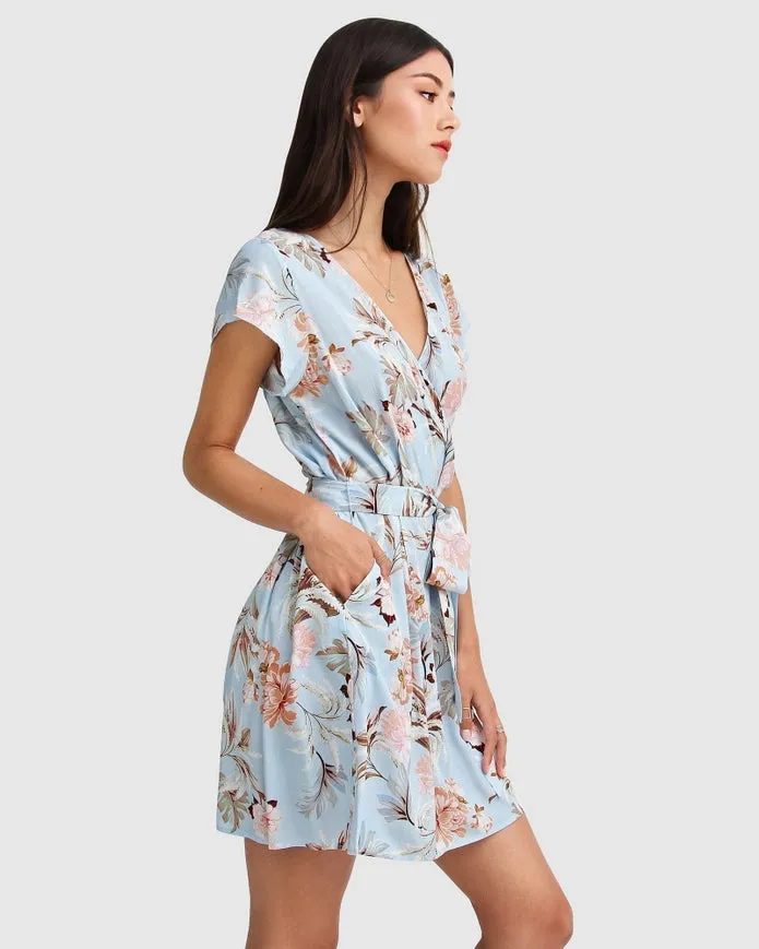 I'm the Star Wrap Dress - Light Blue